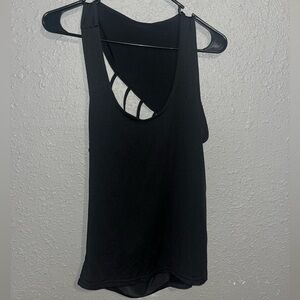 Black back cutout tank top